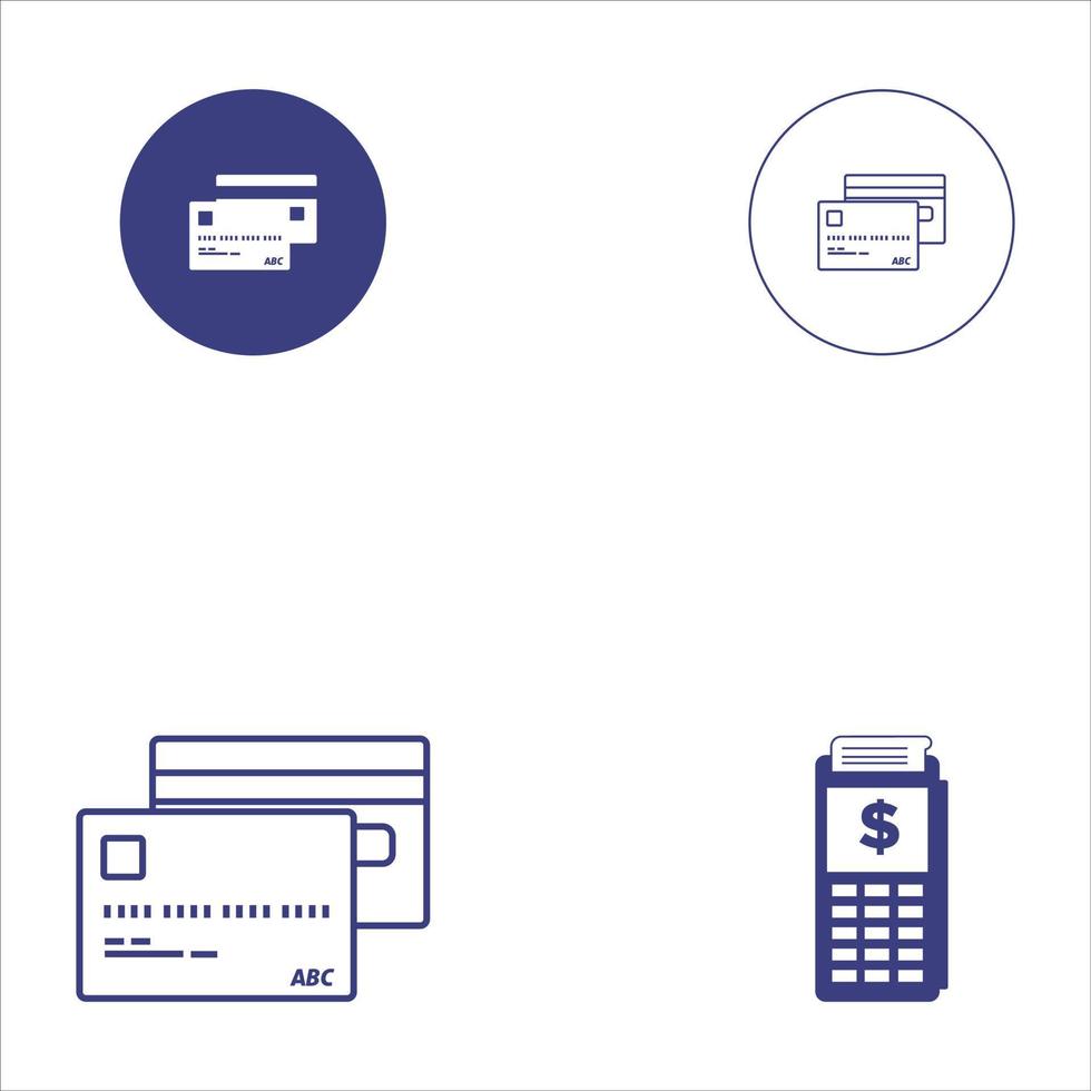 Credit Card Vector Icon Set Isolated on White Background Simple Set of Credit Card Line Icons. Editable Stroke. Pixel Perfect.