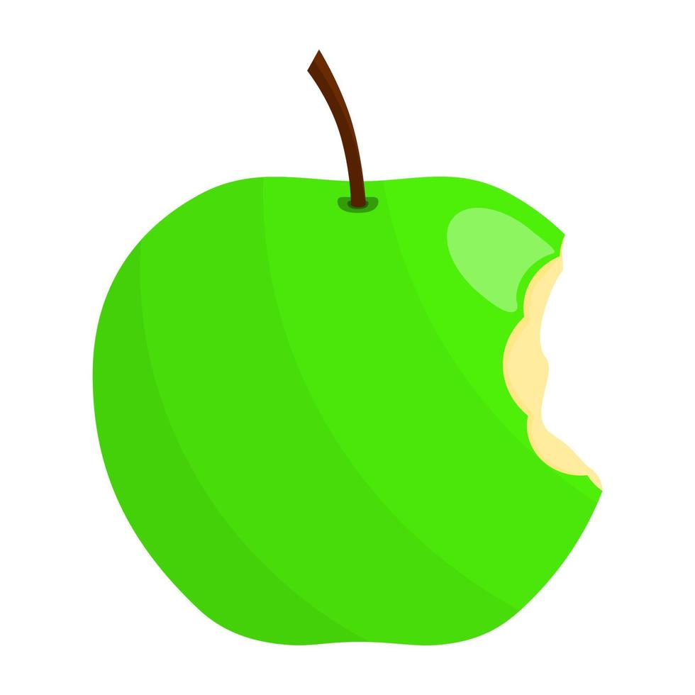 The Green Apple Had Been Bitten By Someone vector