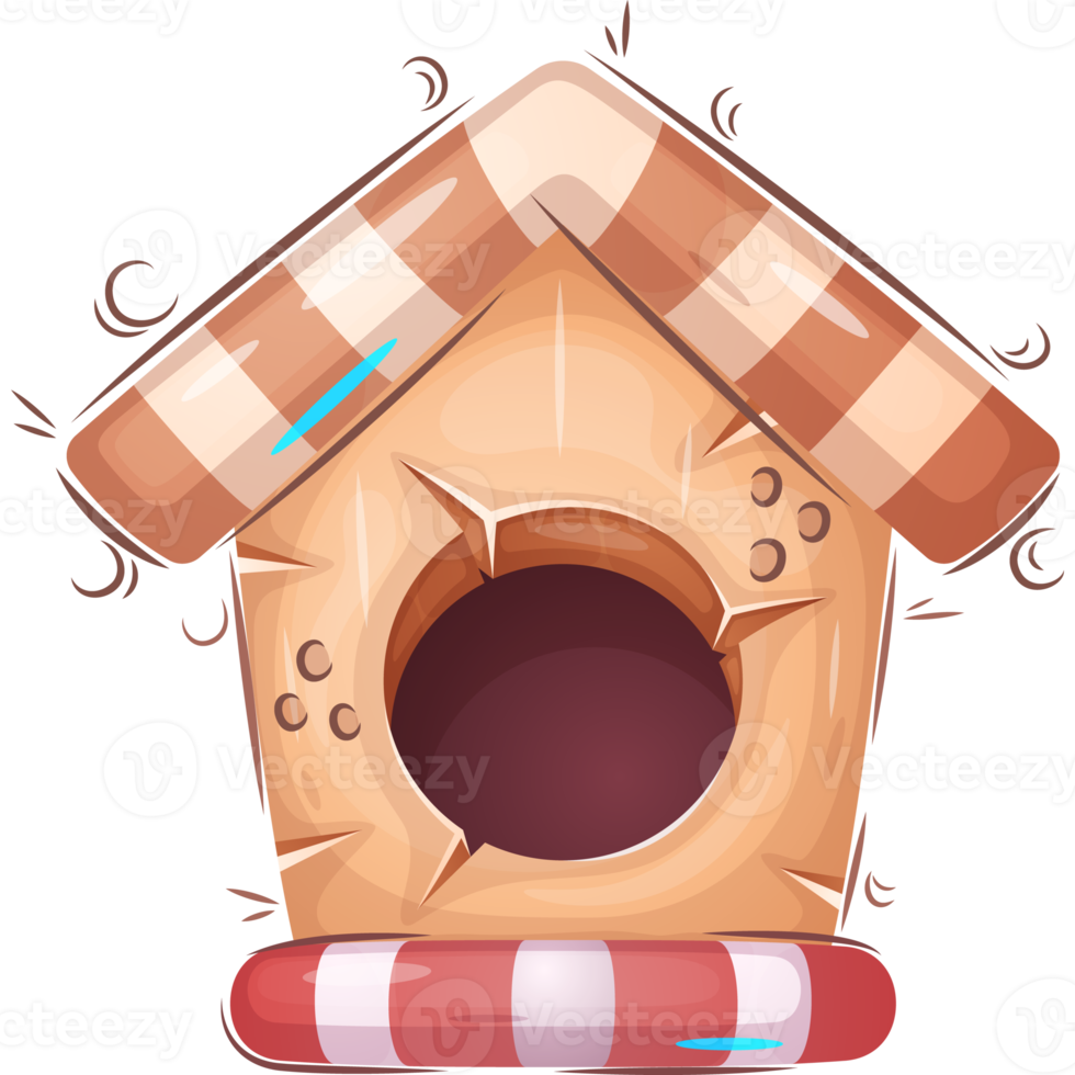 Cartoon Character Wooden Doghouse png