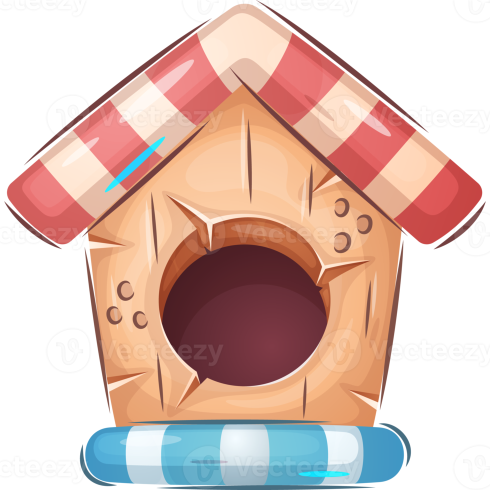 Cartoon Character Wooden Doghouse png