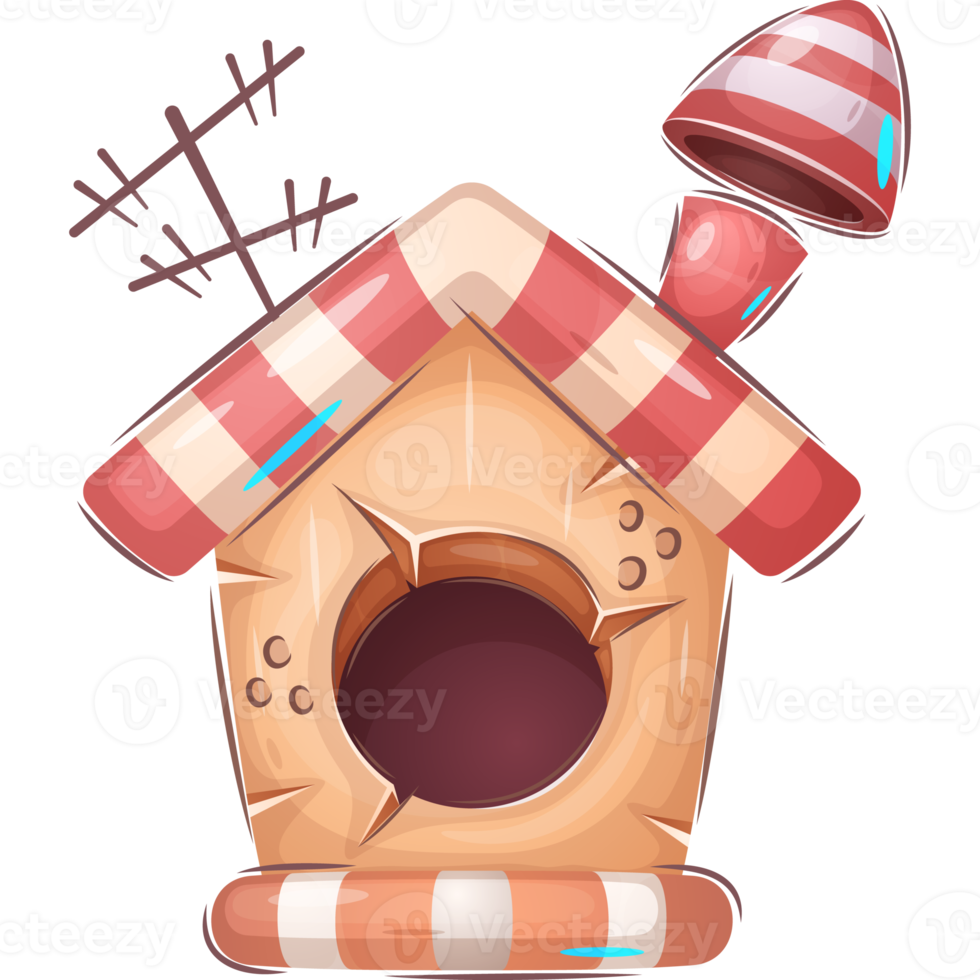 Cartoon Character Wooden Doghouse png