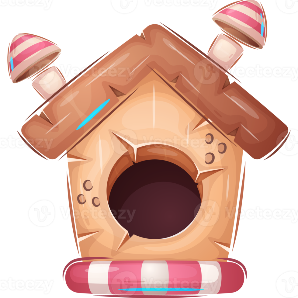 Cartoon Character Wooden Doghouse png