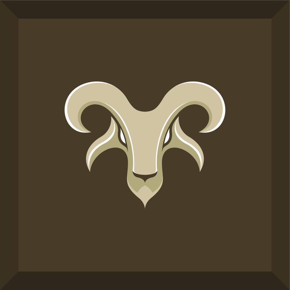 simple goat logo vector