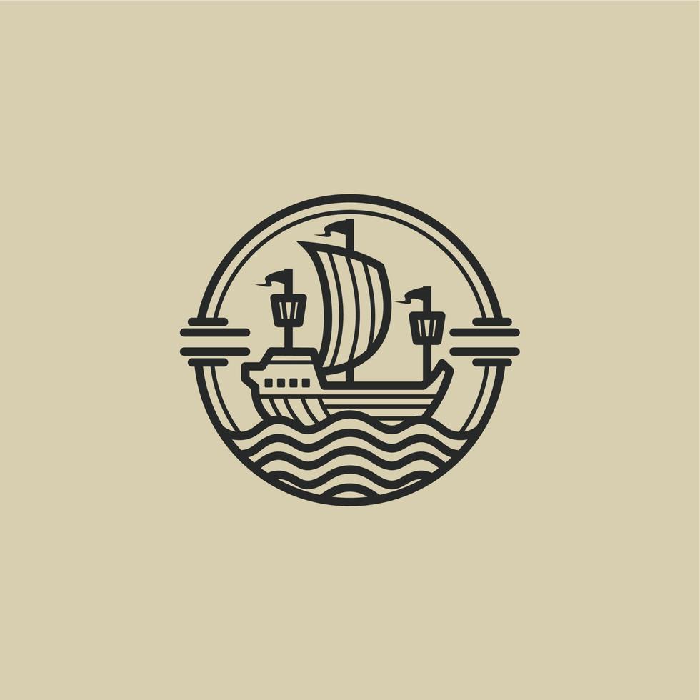 ship simple logo vector
