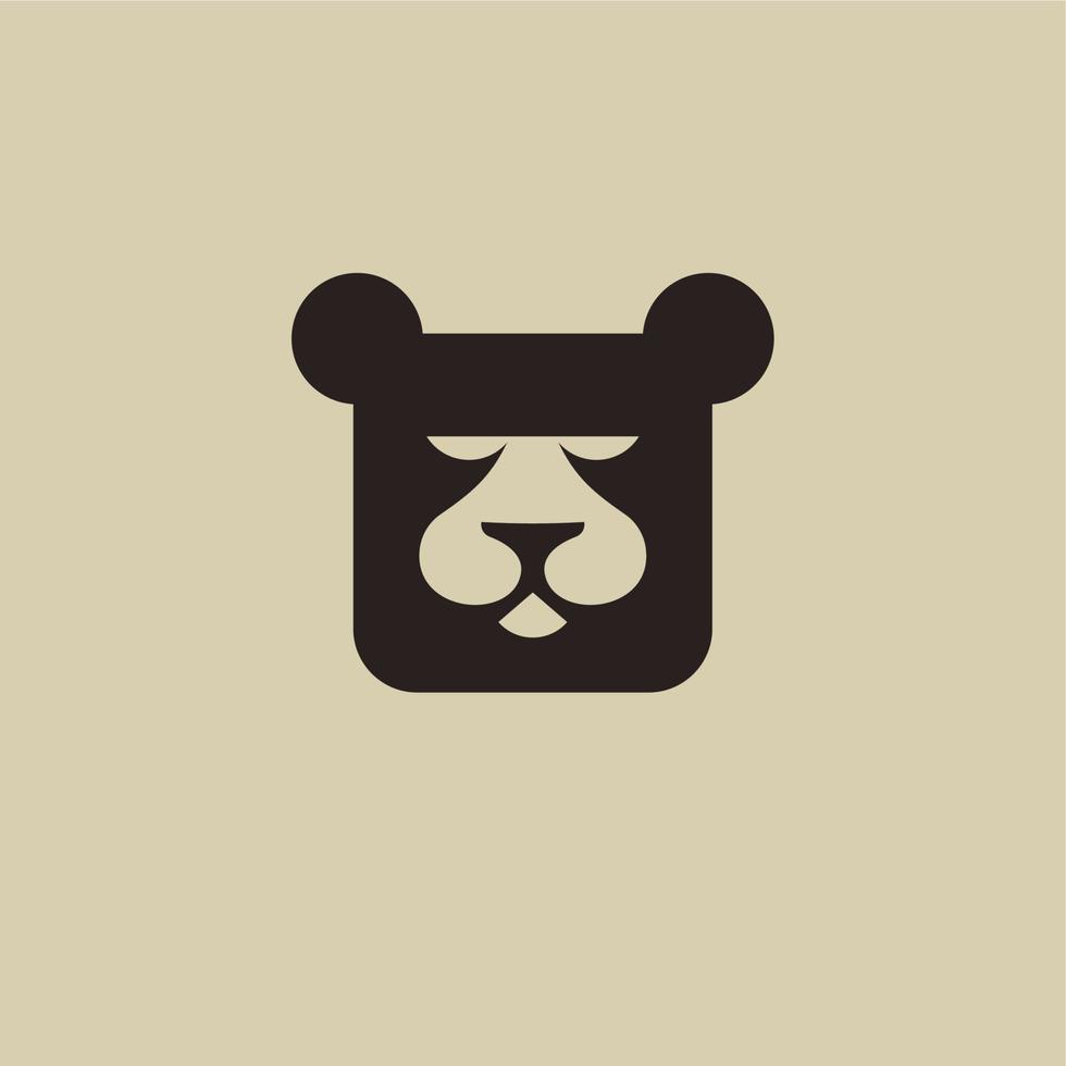simple bear logo vector