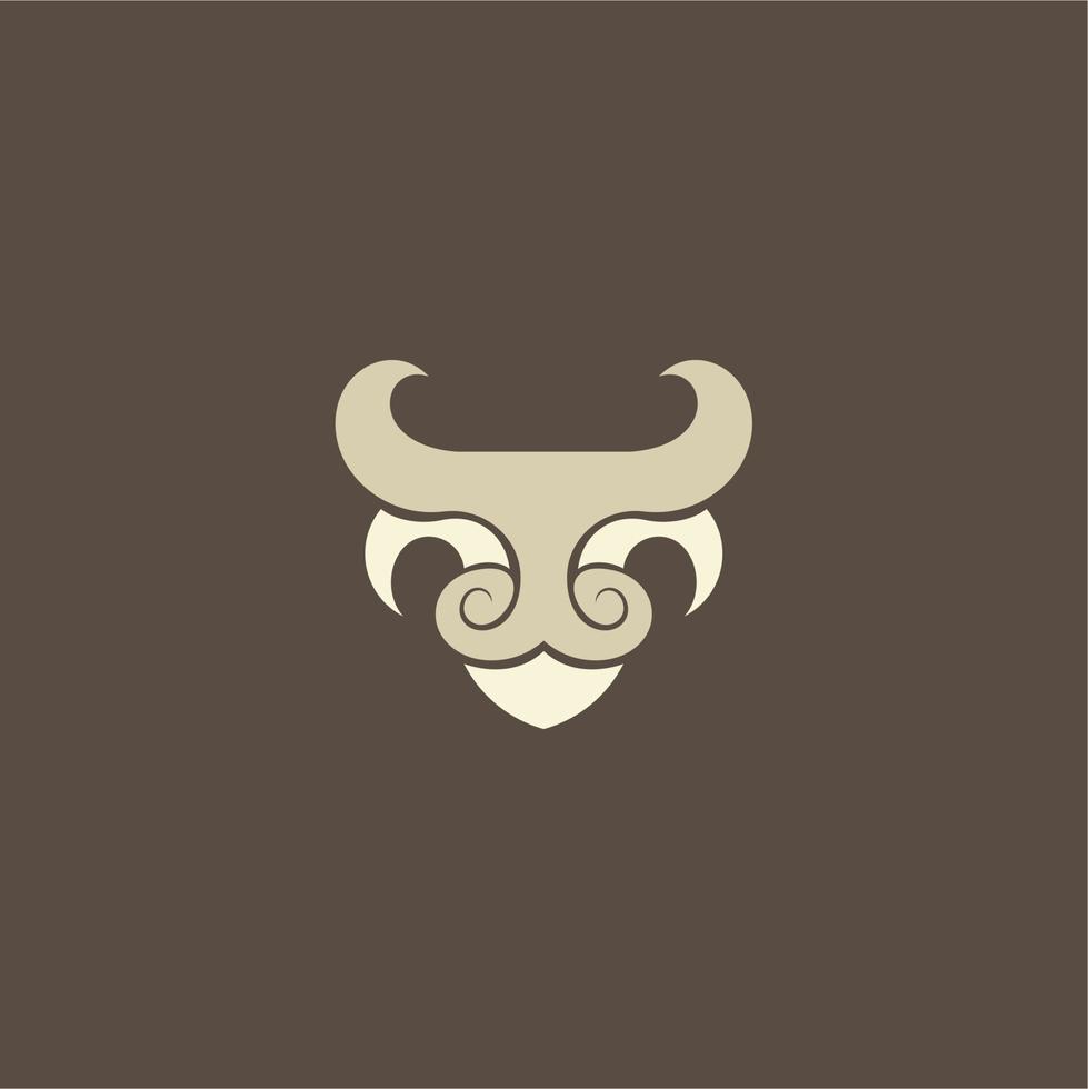 simple bull logo vector