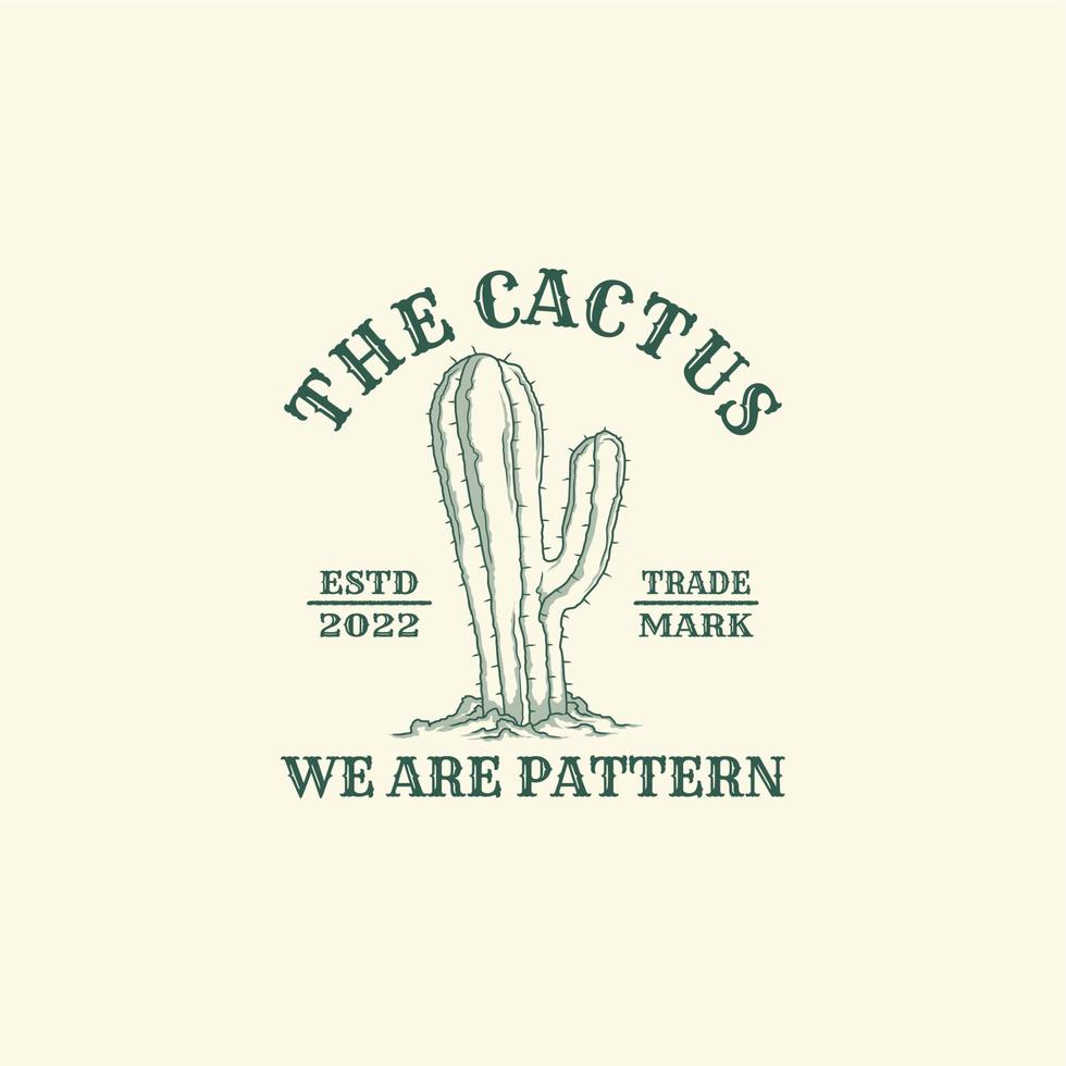 desert cactus simple logo vector