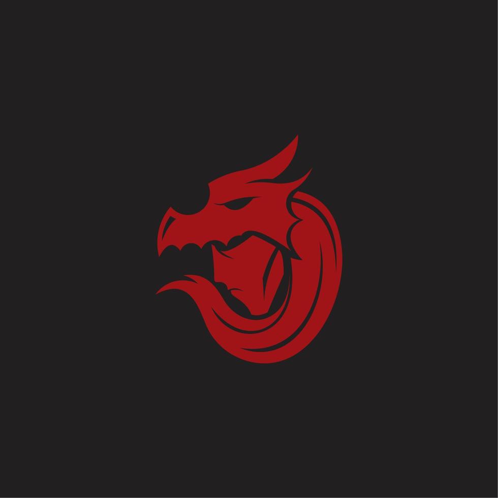 simple dragon logo vector