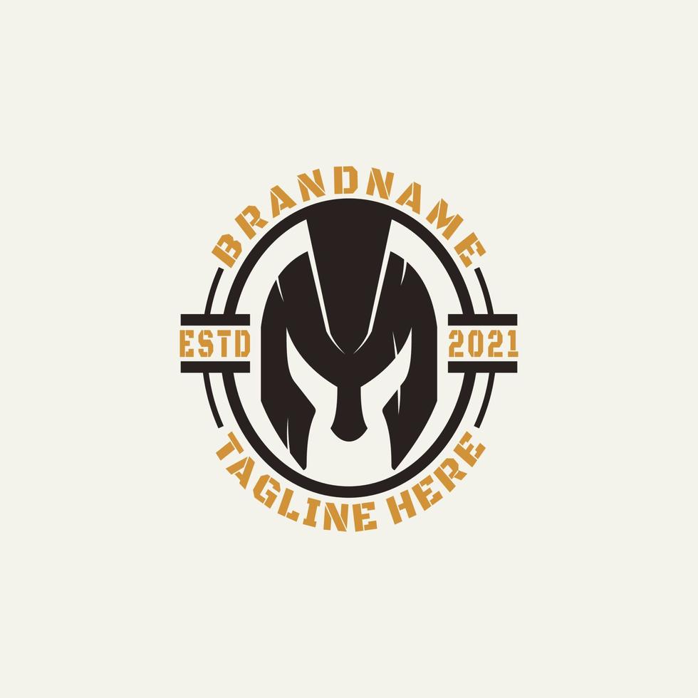 gladiator helmet simple logo vector