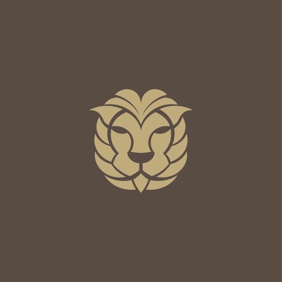 lion simple logo vector