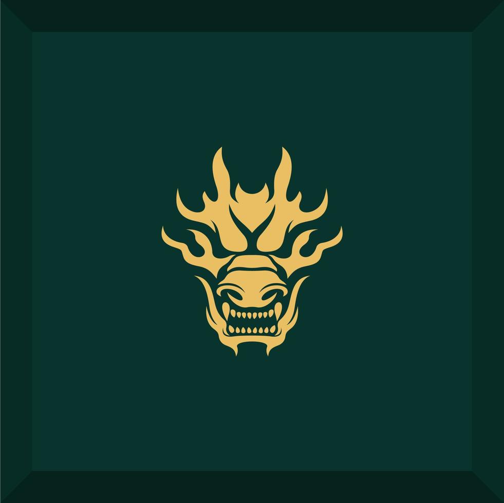 simple dragon logo vector