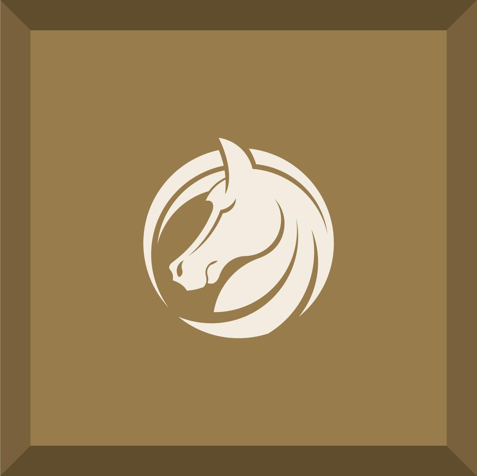 sencillo caballo logo vector