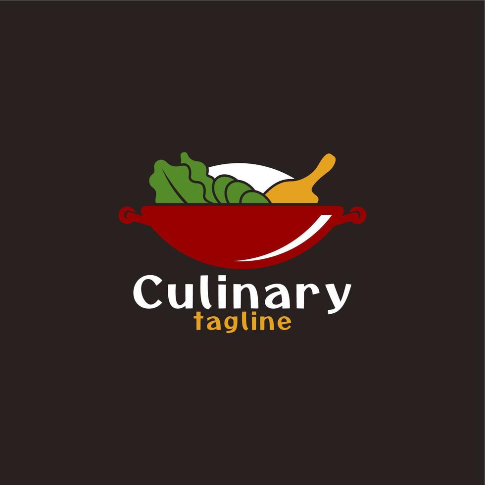 traditional food simple logo vector