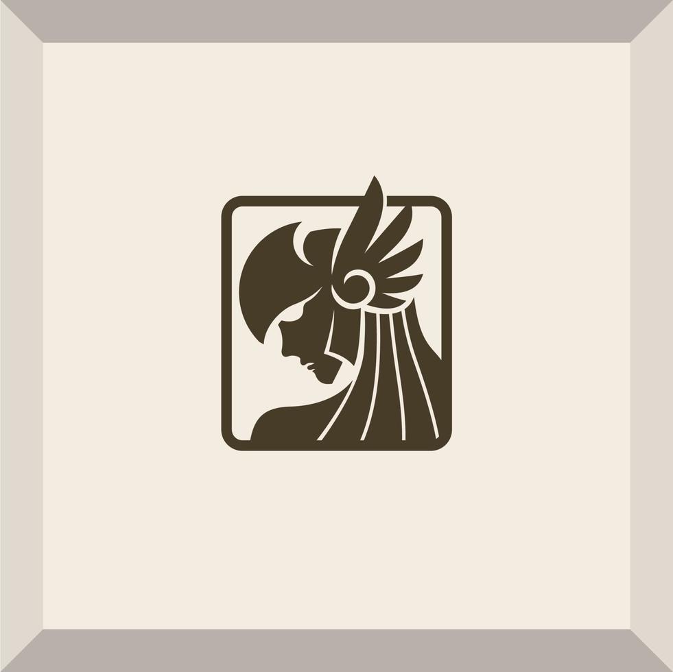 simple valkyrie logo vector