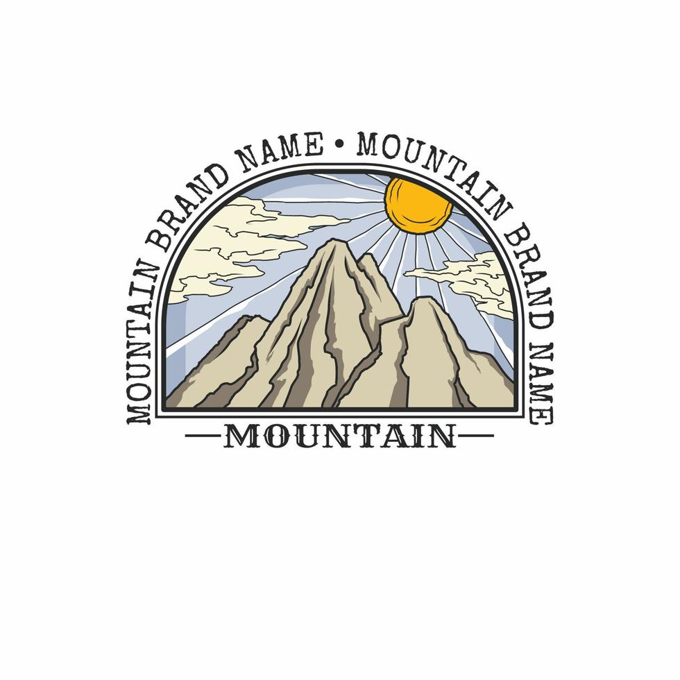 mountain simple logo vector