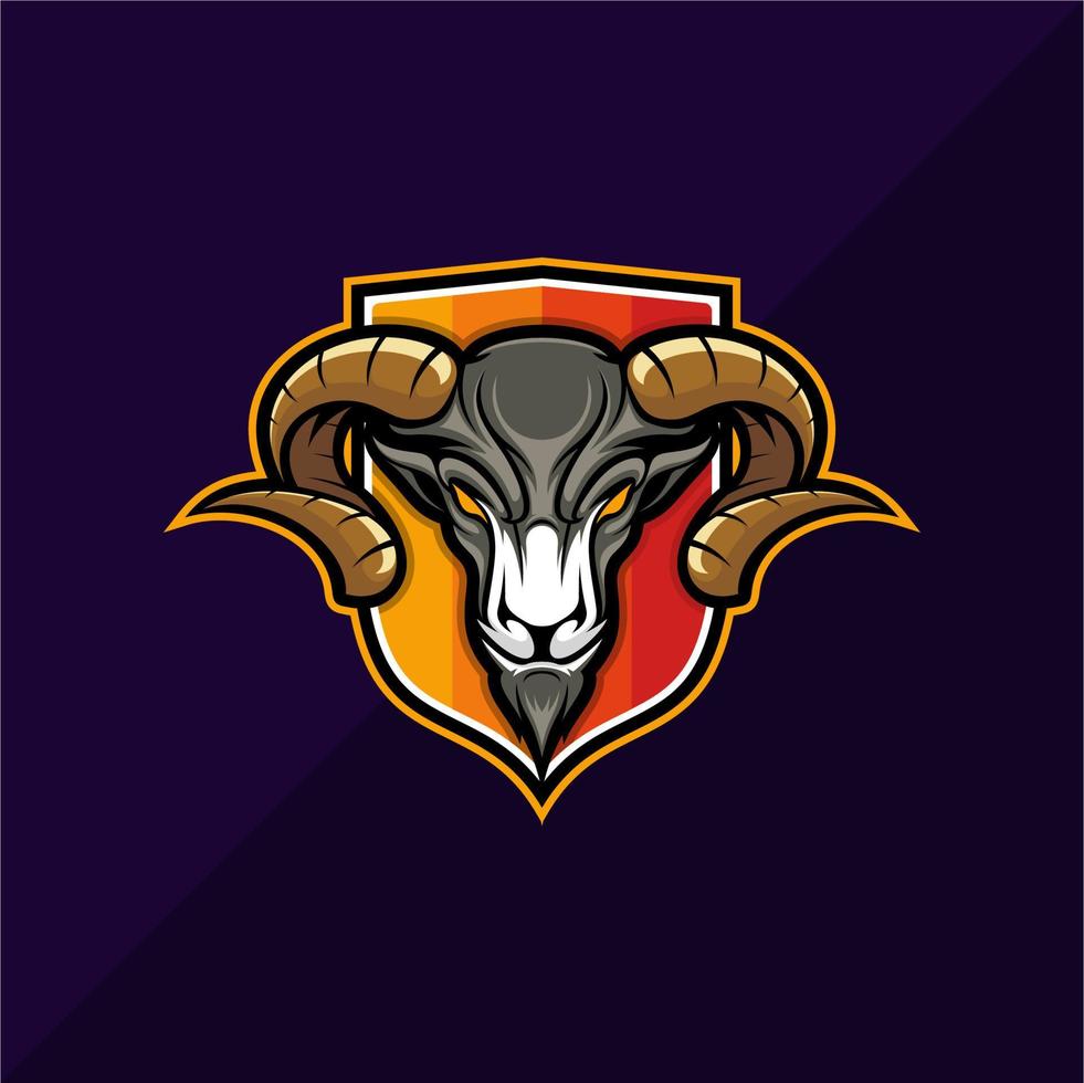 goat logo emblem vector