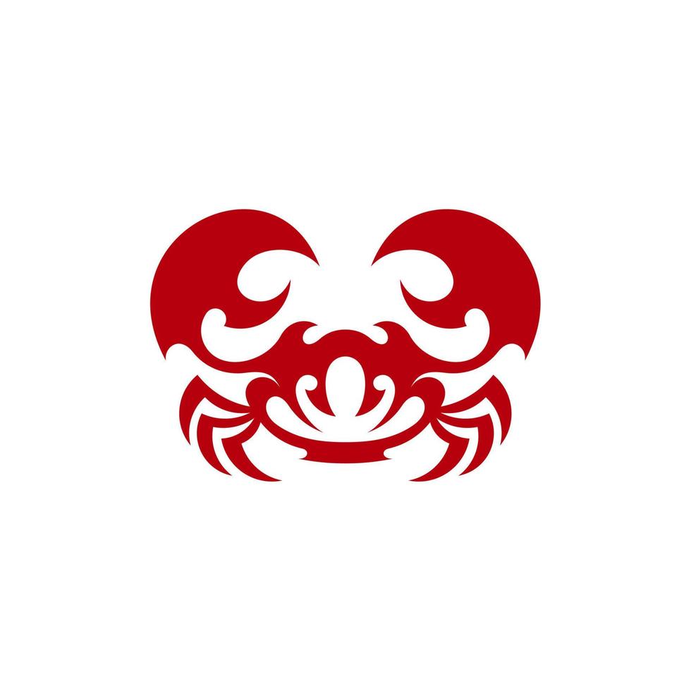 sencillo cangrejo logo vector