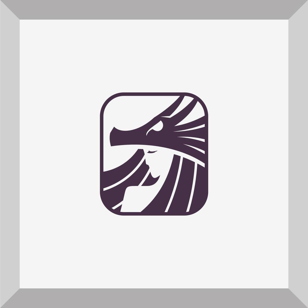 simple dragon logo vector