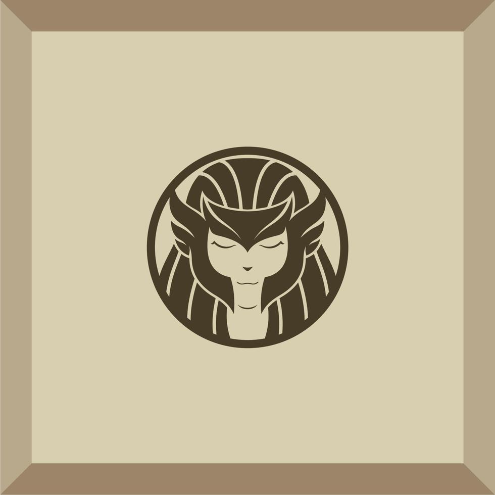 simple valkyrie logo vector