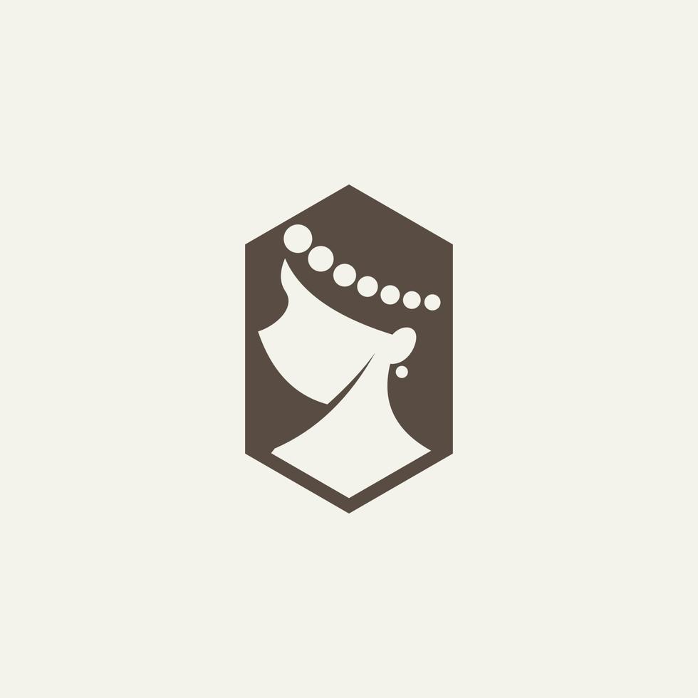 simple beauty woman logo vector