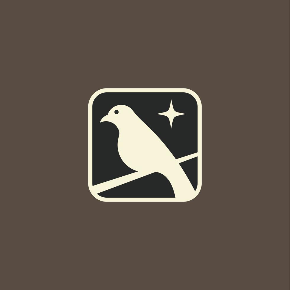 logotipo de pájaro simple vector