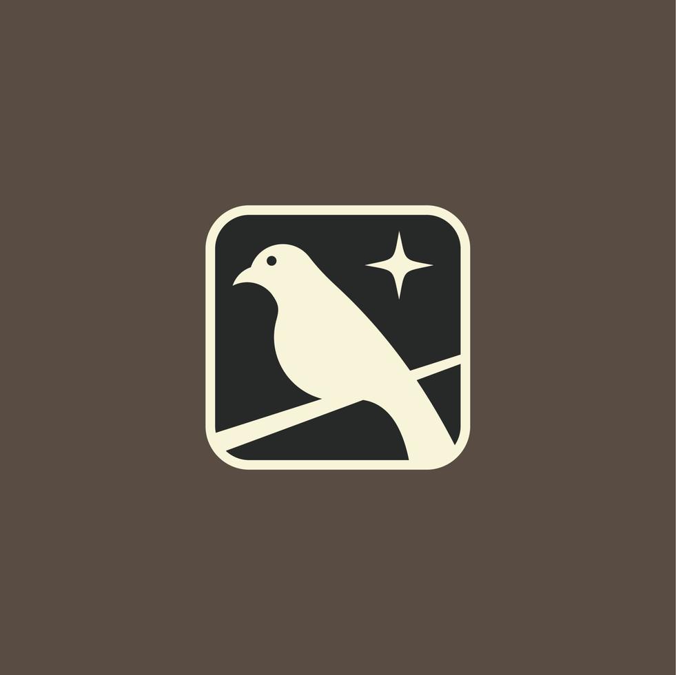 simple bird logo vector