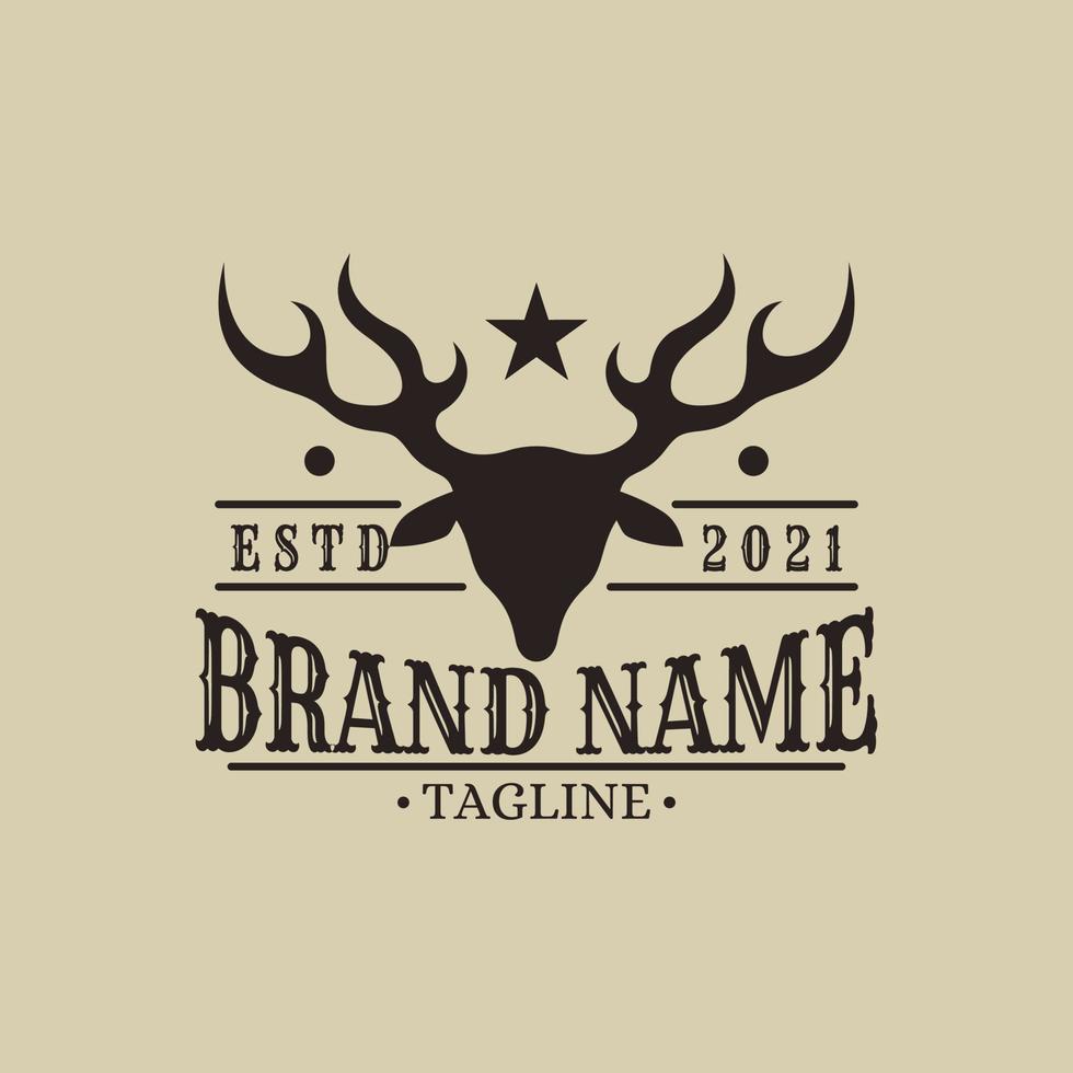 deer simple logo vector