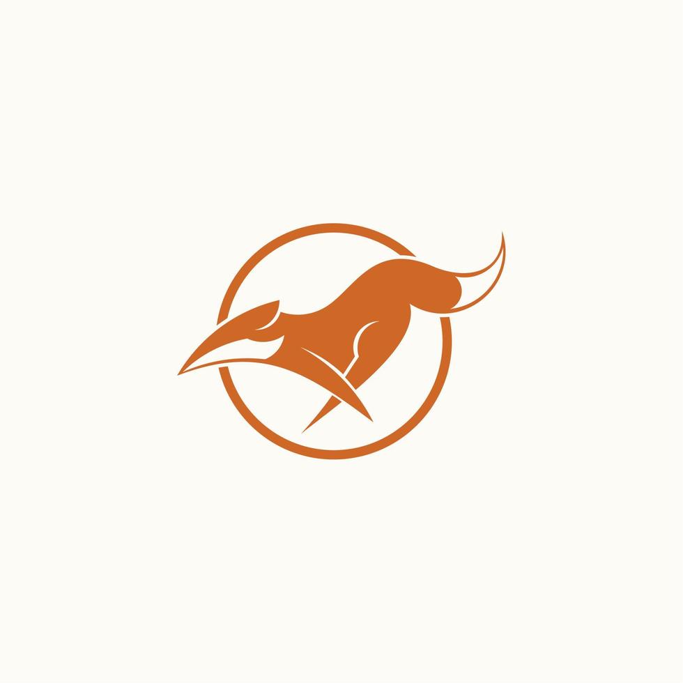 simple fox logo vector