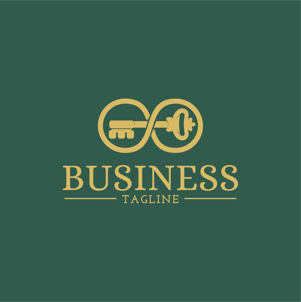 unlimited key simple logo vector
