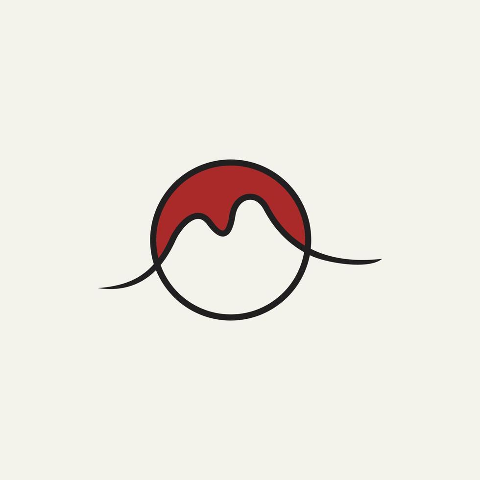 montaña sencillo logo vector