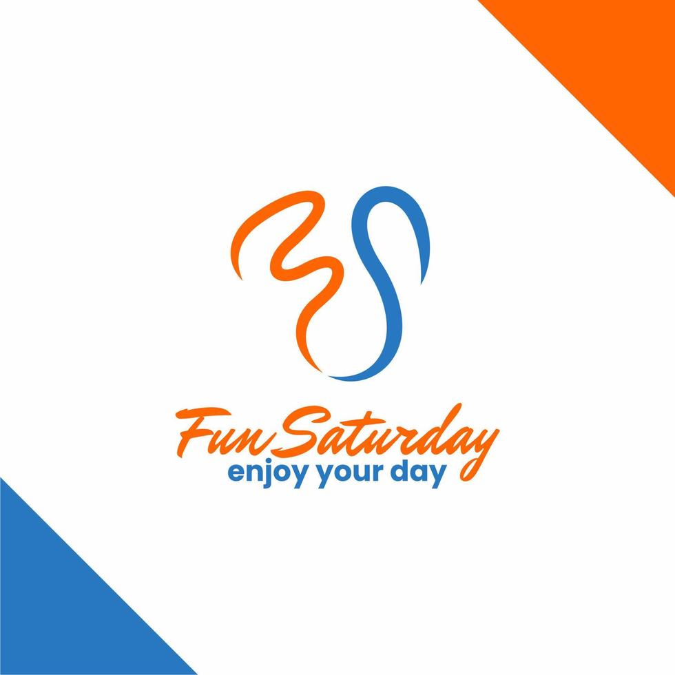 simple logo of letters f and s vector
