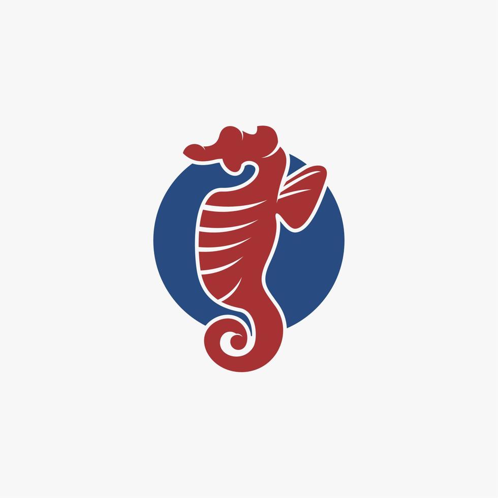 seahorse simple logo vector