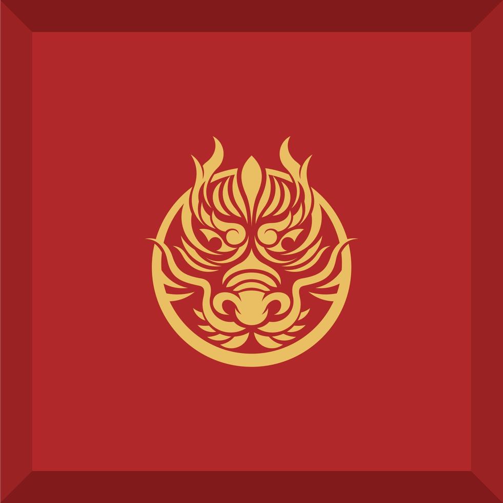 simple dragon logo vector