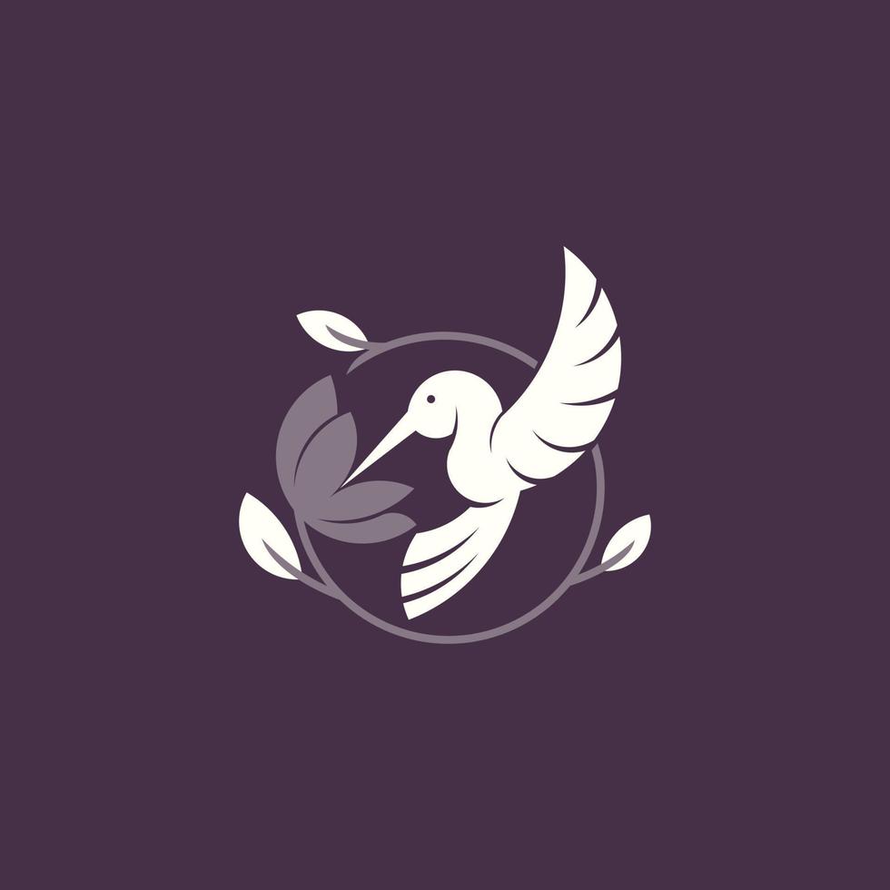 simple bird logo vector