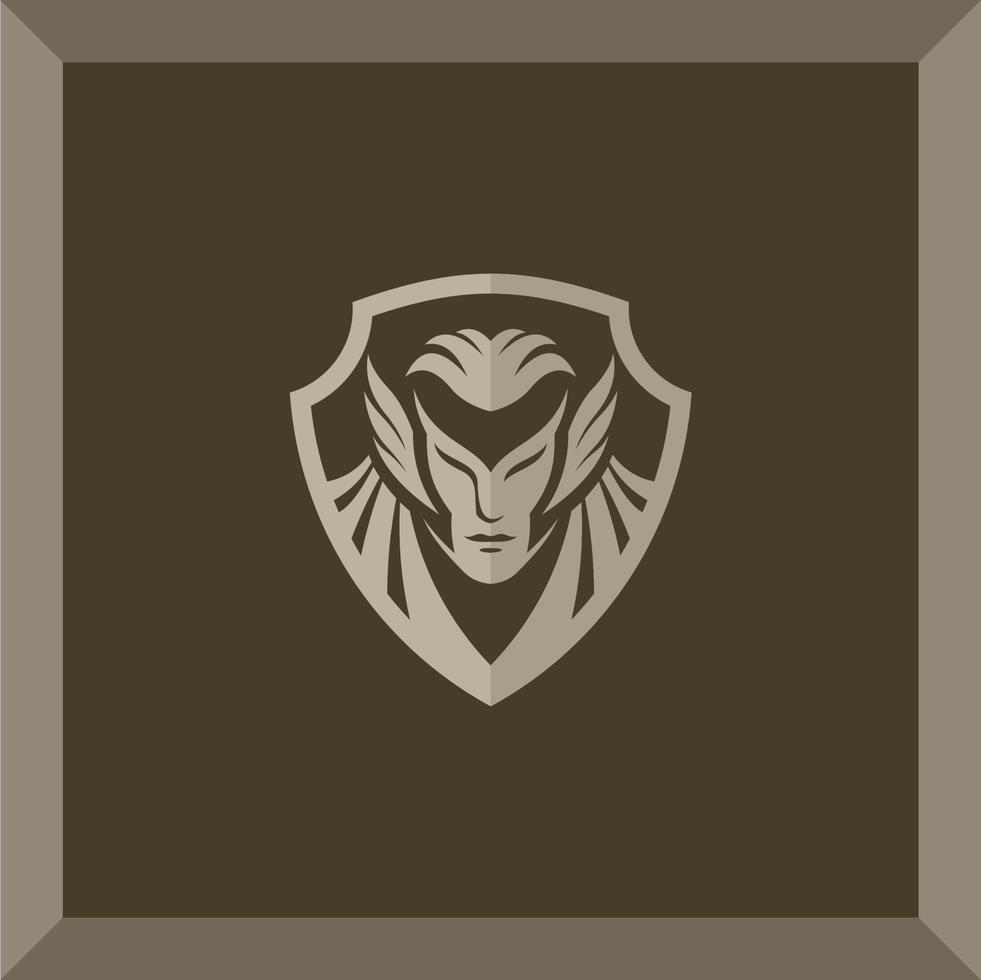 simple valkyrie logo vector