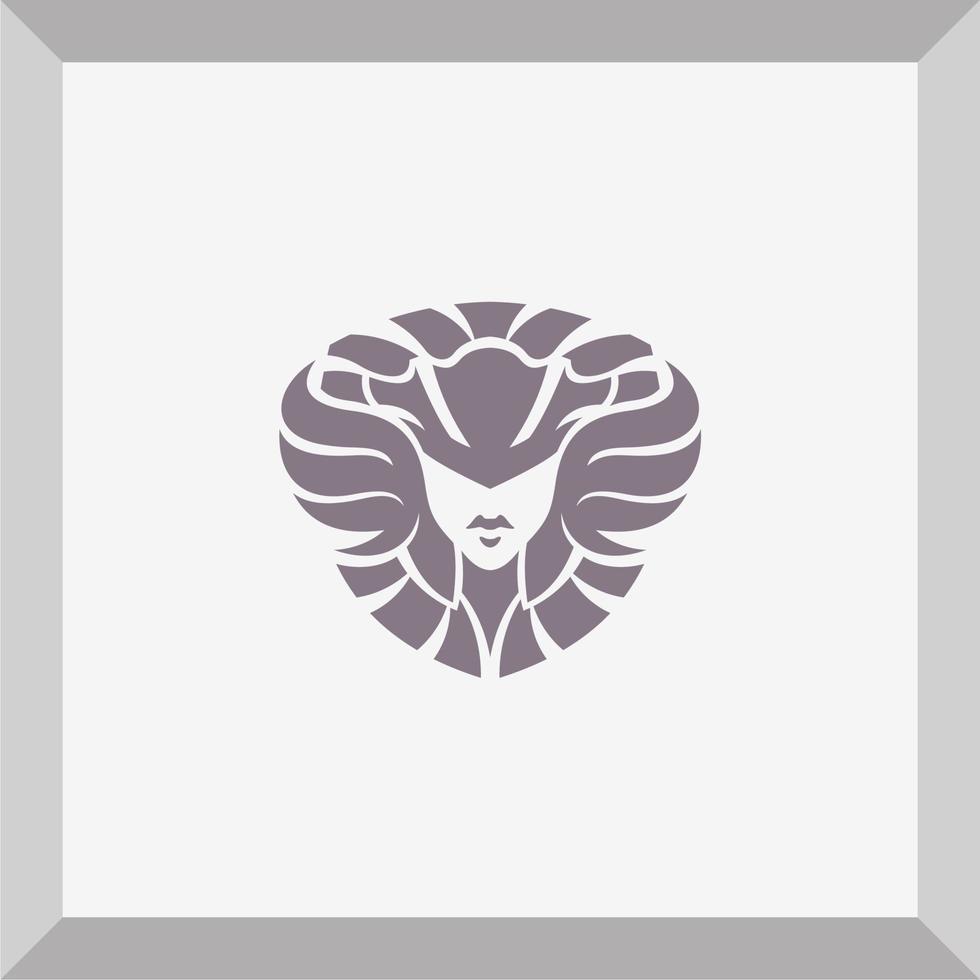 simple valkyrie logo vector