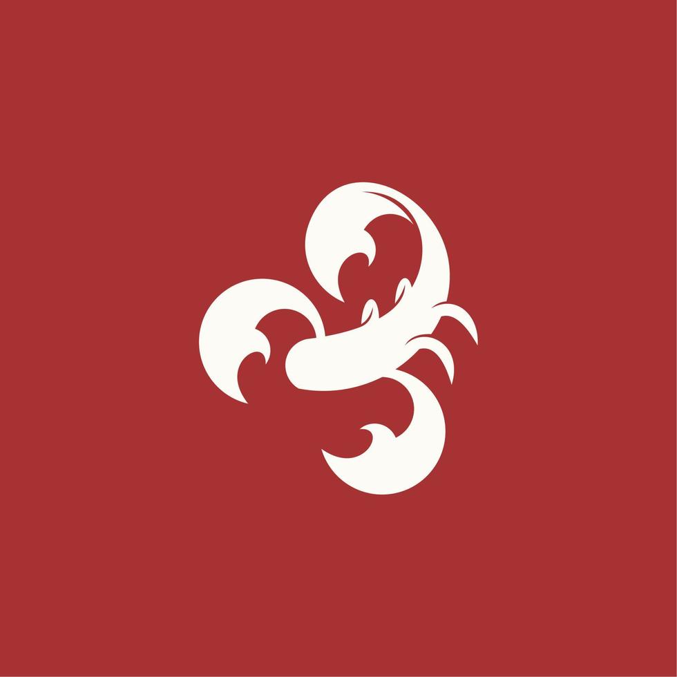 scorpion simple logo vector