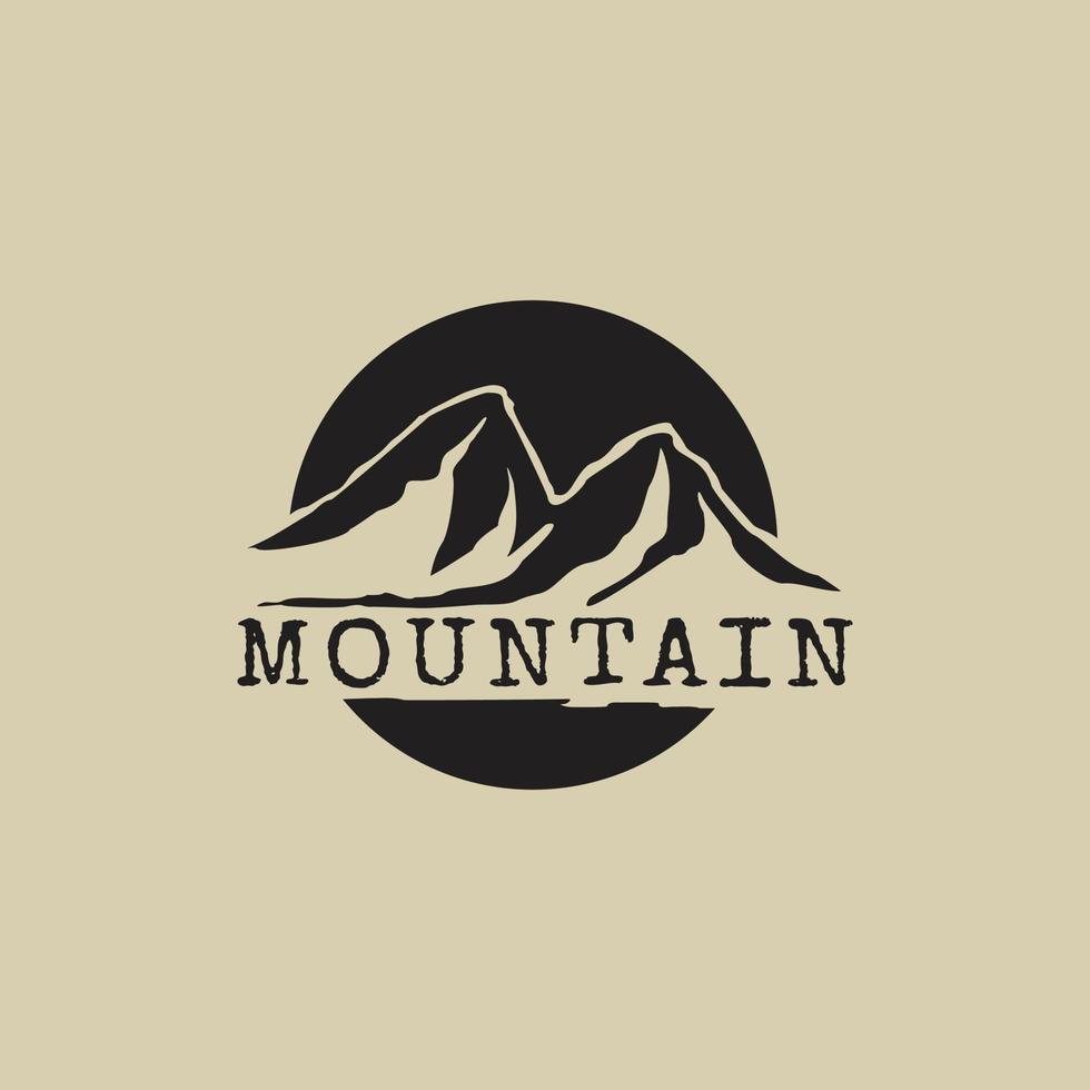 mountain simple logo vector