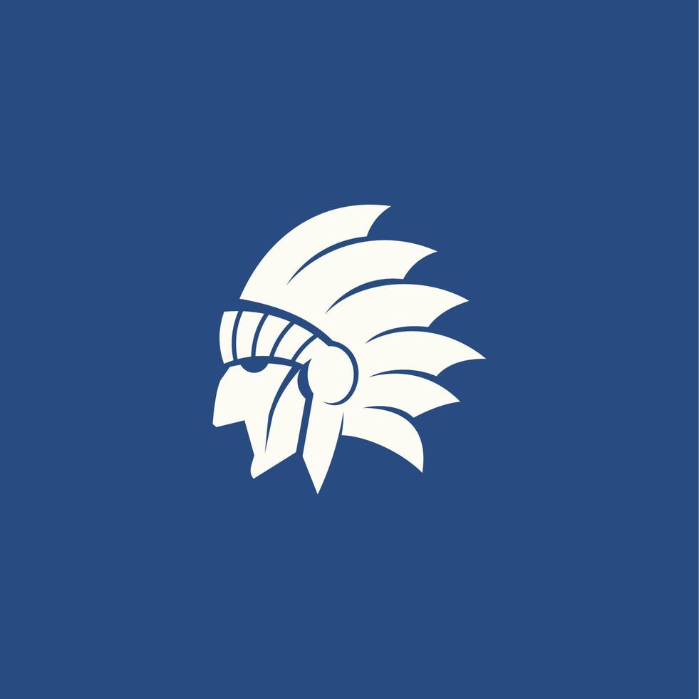 apache indian simple logo vector