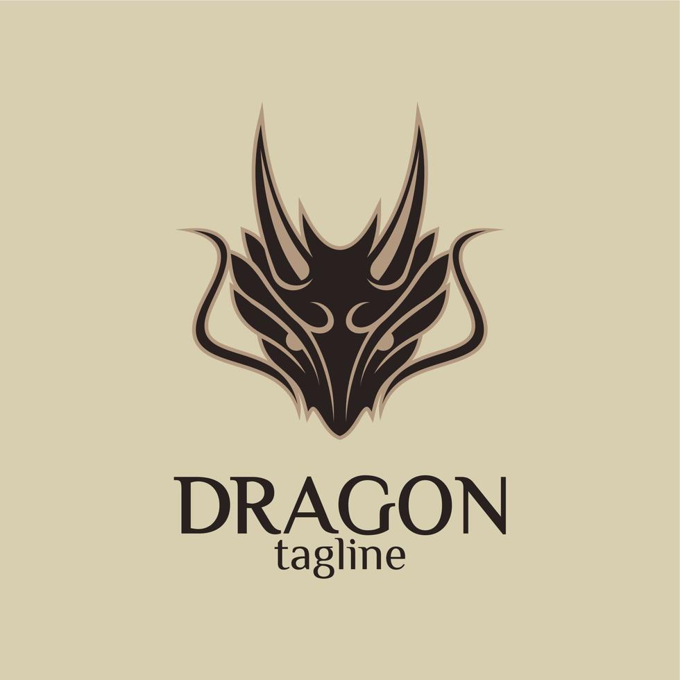 simple dragon logo vector