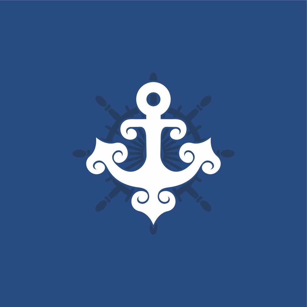 simple anchor logo vector