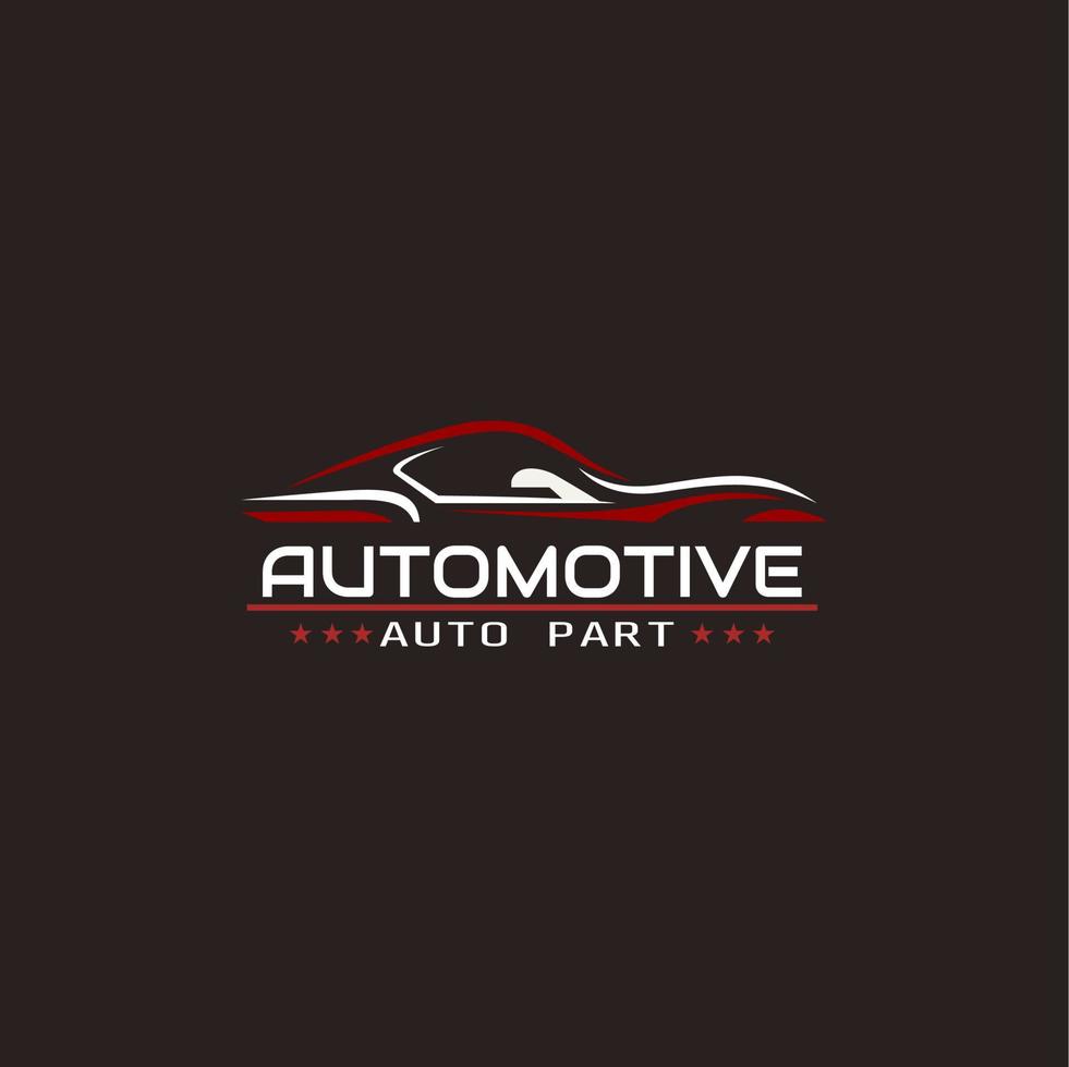 sencillo auto reparar tienda logo vector