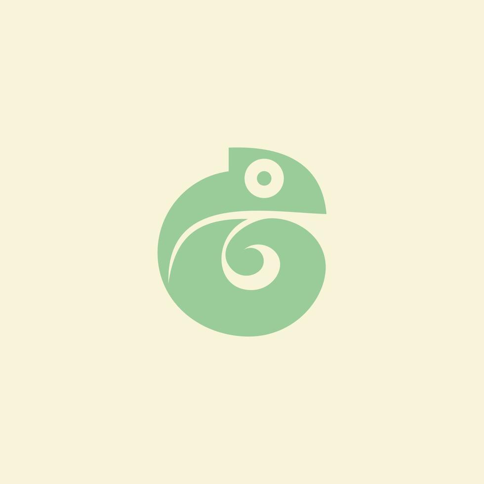 chameleon simple logo vector