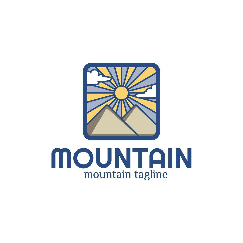 montaña sencillo logo vector