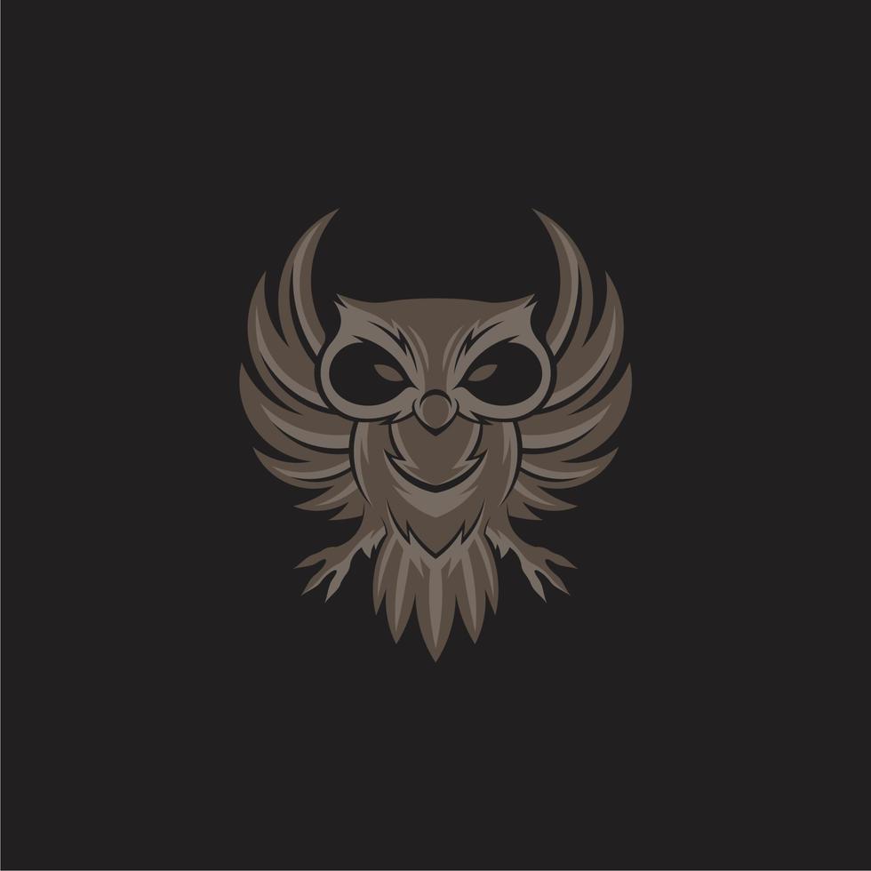 owl simple logo vector