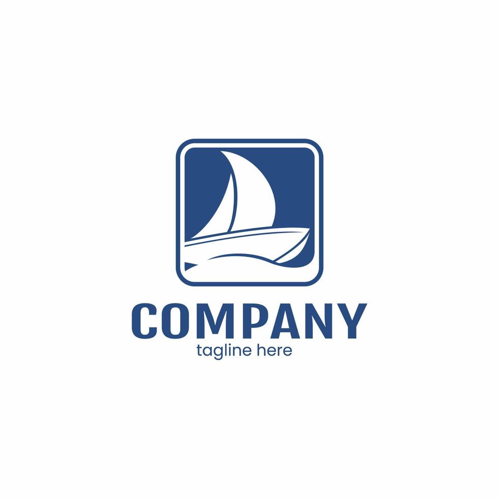 Embarcacion sencillo logo vector