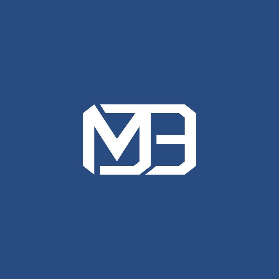 simple letter m and b logo vector