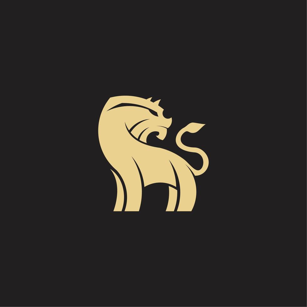 lion simple logo vector