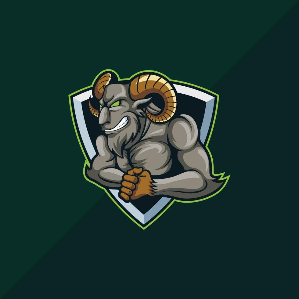 goat logo emblem vector