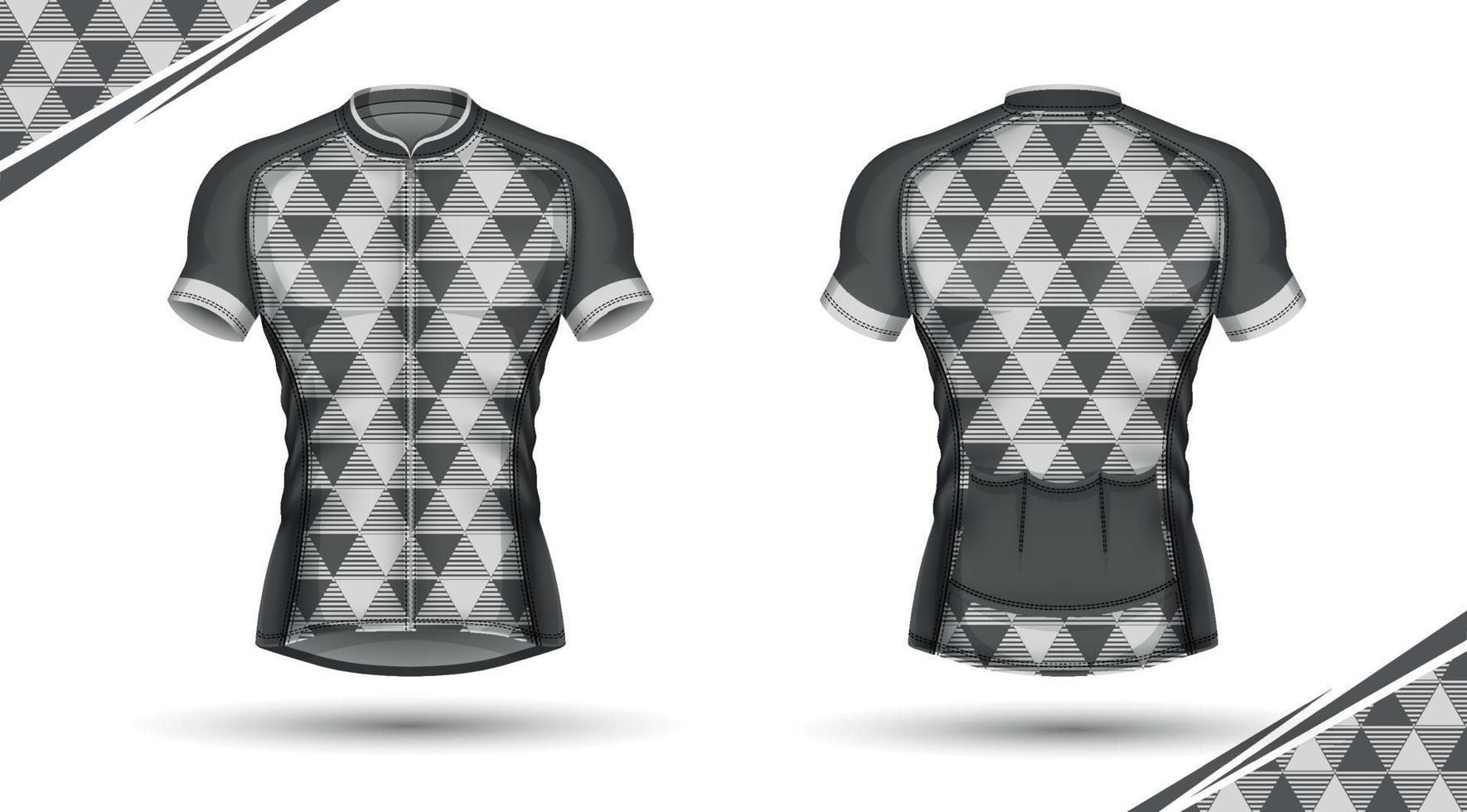 Cycling jersey, front and back vector